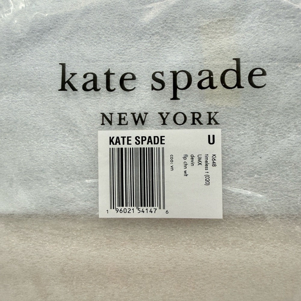 Kate Spade Devin Colorblocked Flap Chain Wallet Timeless Taupe Multi - Picture 11 of 16